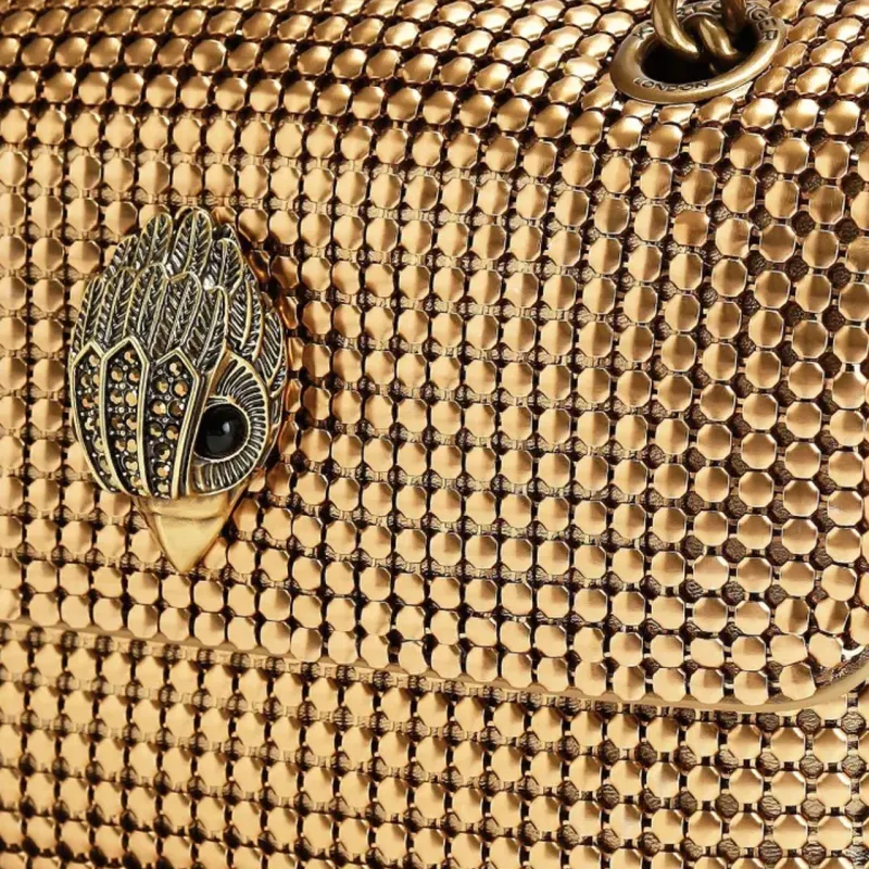 Kurt Geiger London Kensington Metal Crossbody Bags Women's Gold-3