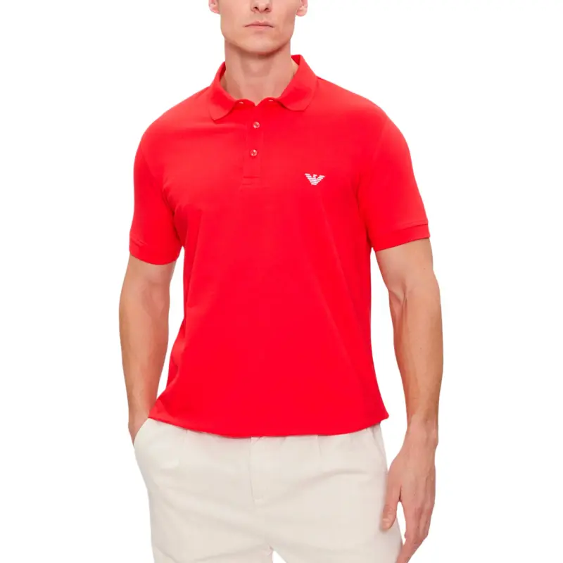 EMPORIO ARMANI SS24 Polo Shirt Men's Red-3