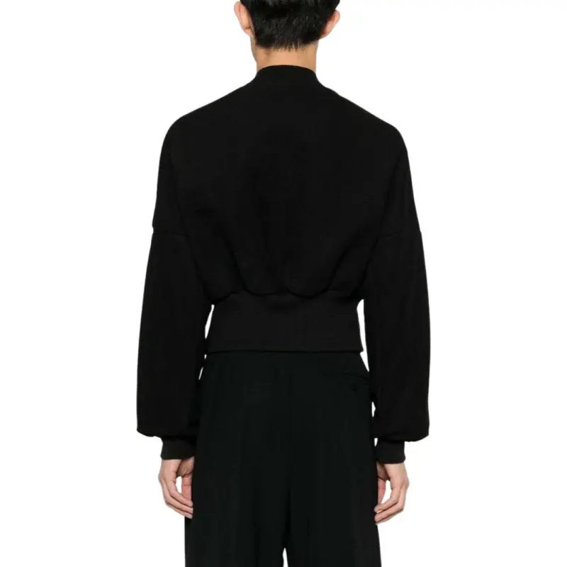 RICK OWENS Flight Leather Cropped Bomber Jacket-4