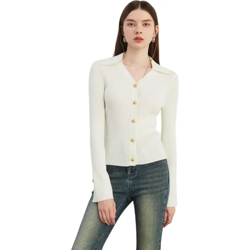 DPLAY Knitwear Women's Cream White-2