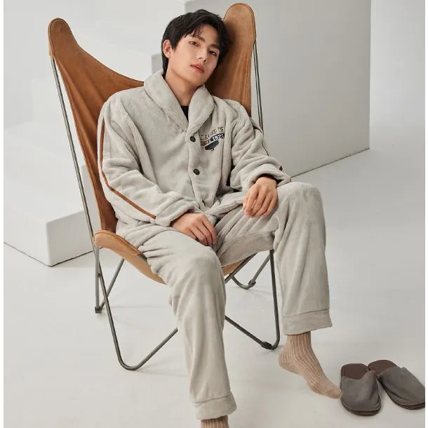 Floating light islands Men Pajama Sets-5