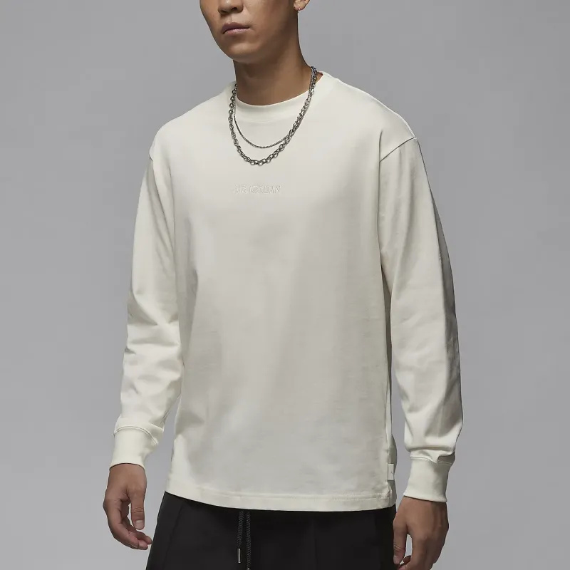 Jordan Wordmark T Shirt Men's Canvas White/Legend Light Umber-2