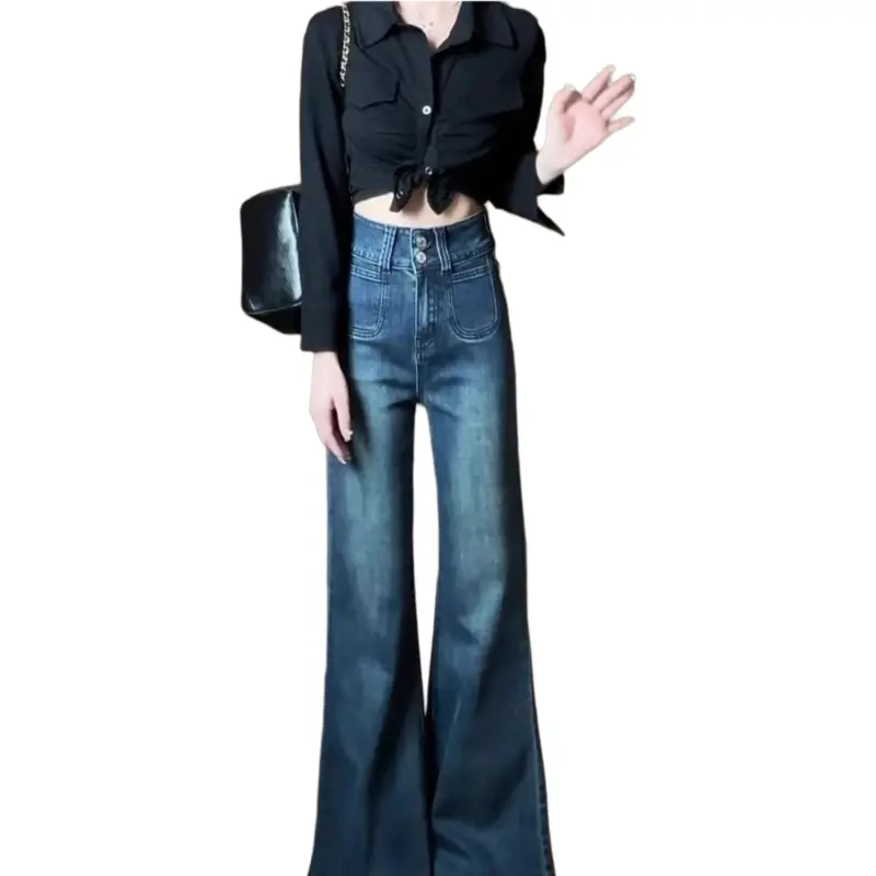 MEIQIER Jeans Women's Dark Blue-7