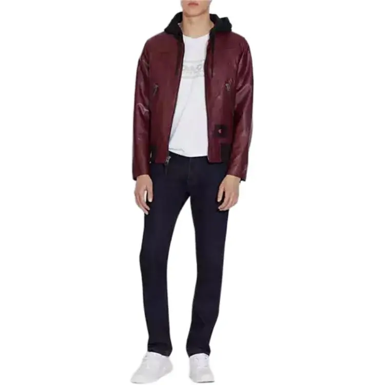 Champion X COACH Jackets Men Burgundy-1