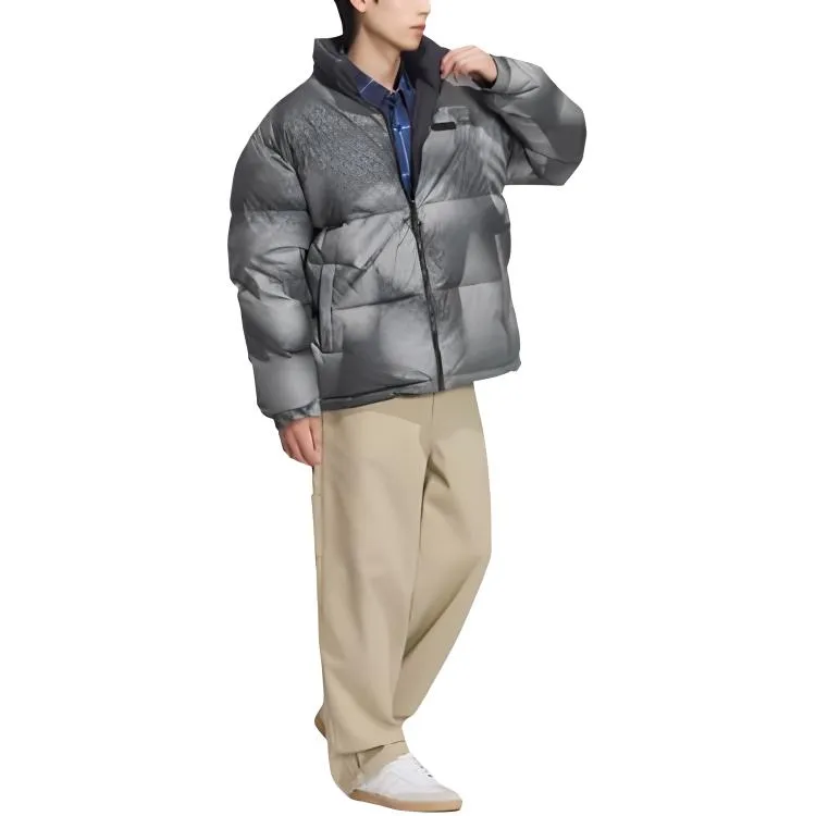 Adidas Originals Down Jacket Men's Egg Stone Silver Gray-3
