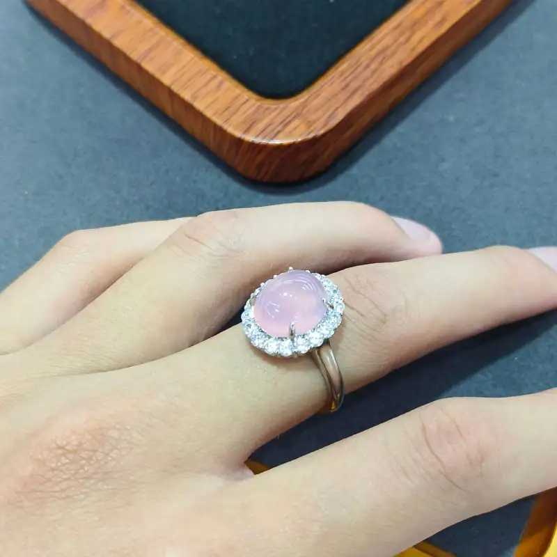 Grace Chalcedony Jade Rings Women's-3