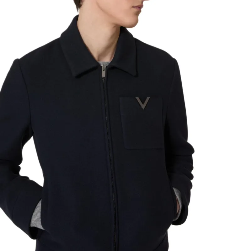 Valentino Garavani Zip Up Straight Hem Jacket-4