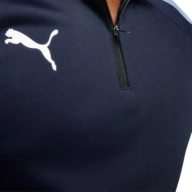 PUMA IndividualLIGA Quarter-Zip T-Shirt Men's Marine Blue-4