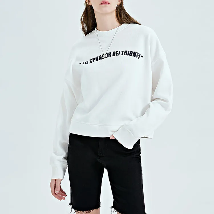 Kappa Sweatshirt Women's Korean White-2