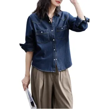 【dme】 Shirt Women's Dark Denim Blue