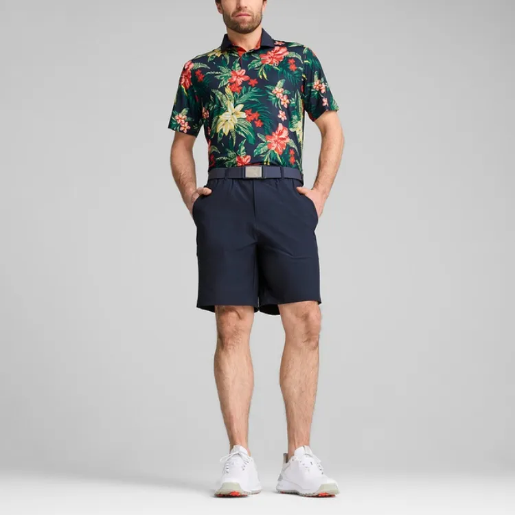 PUMA PTCFloral Polo Shirt Men's Deep Navy Blue-2
