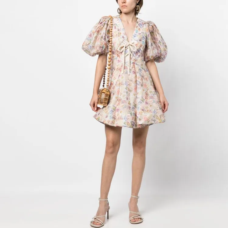 Zimmermann Short-Sleeved Dresses Women's Pink-1