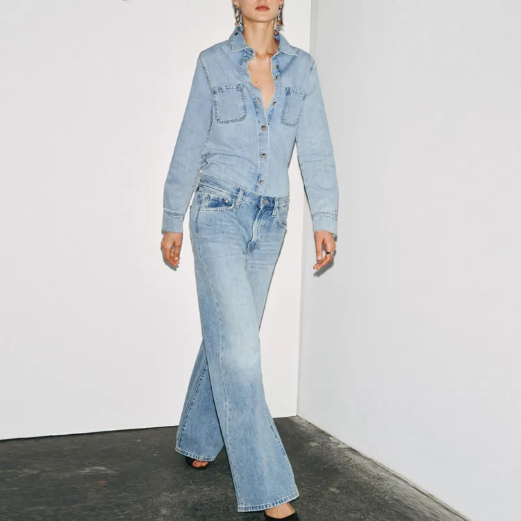 ZARA ZW Series Jeans Women's Blue-3