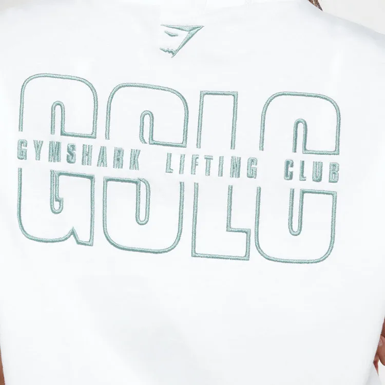 GYMSHARK OUTLINE GRAPHIC OVERSIZED T-SHIRT T-Shirt Women's White-3