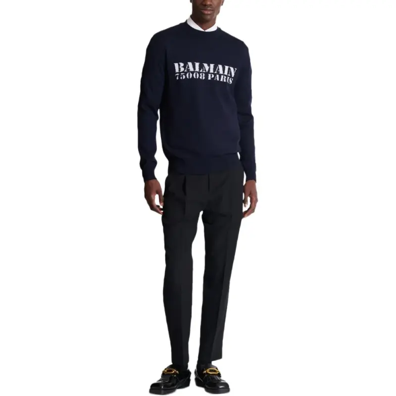 BALMAIN Logo Intarsia knit Jumper-3