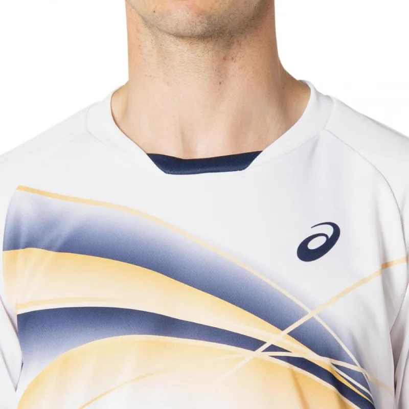 Asics T Shirts Men White-3
