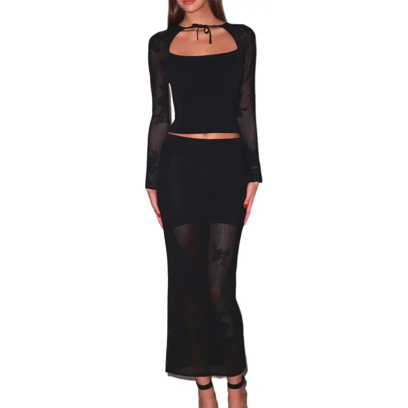 Fleur Du Mal Pointelle knit Decollette Top-2