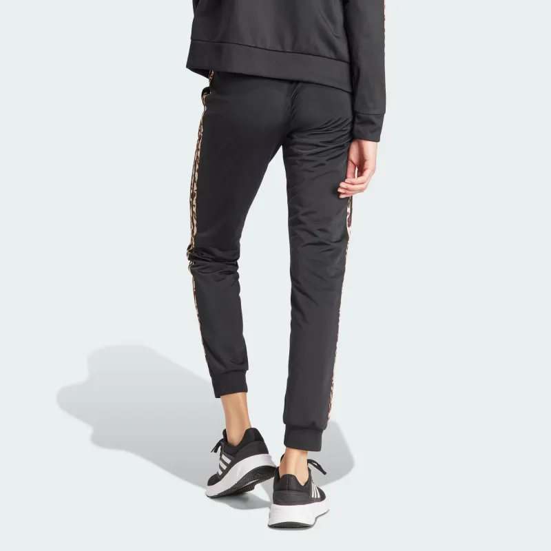 Adidas Free Shipping With AdiClub Essentials Animal Print Tricot 3-Stripes Slim Tapered Track Pants-3
