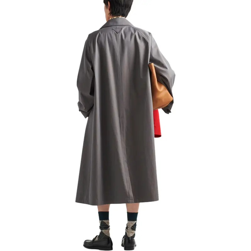 PRADA Maxi Cotton Trench Coat-2