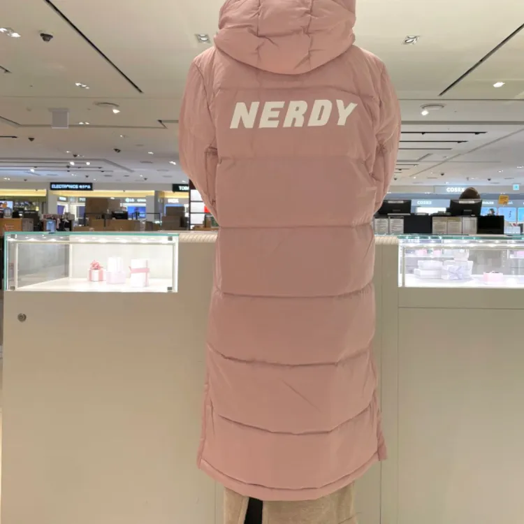 Nerdy Down Jackets Unisex Pink-1