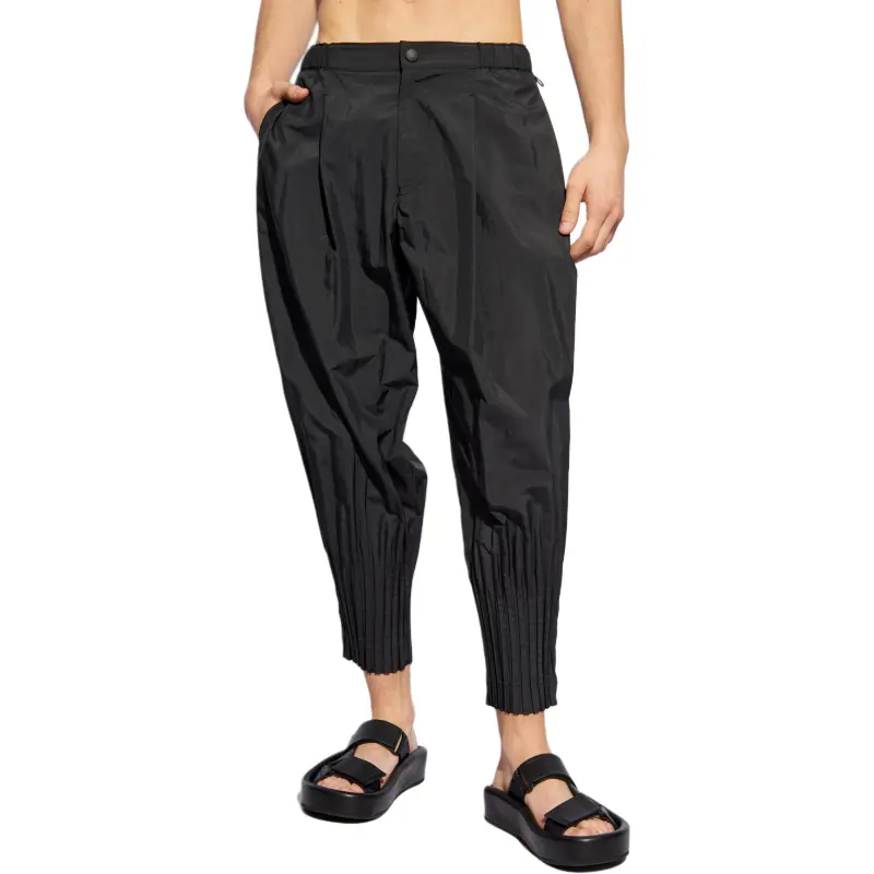 Homme Plissé Issey Miyake Cascade Mid rise Cropped Trousers-3