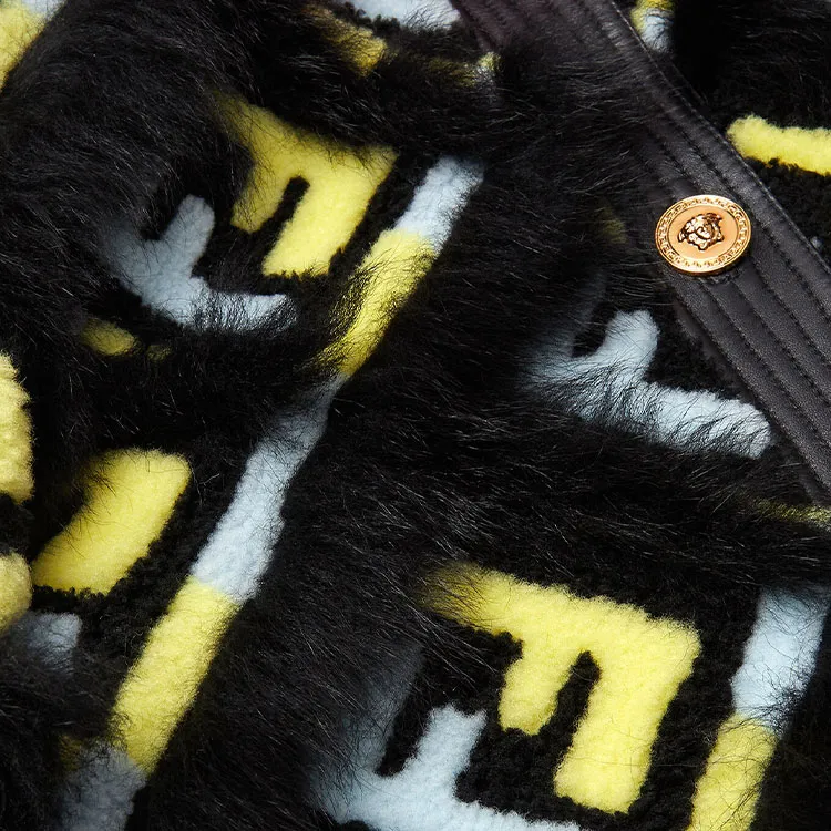 VERSACE Fendace Ff Shearling Jacket Multicolor-4
