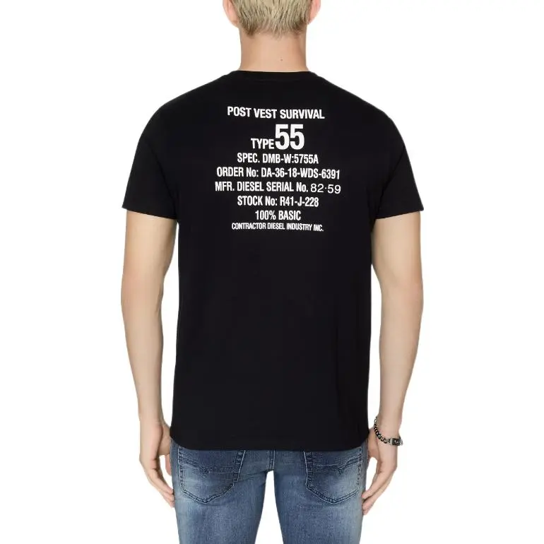 DIESEL T Shirts Men Black-2