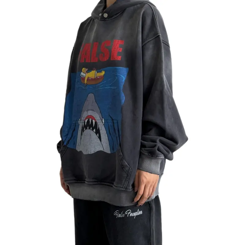 False Perception Sweatshirt Unisex Washed Black-2