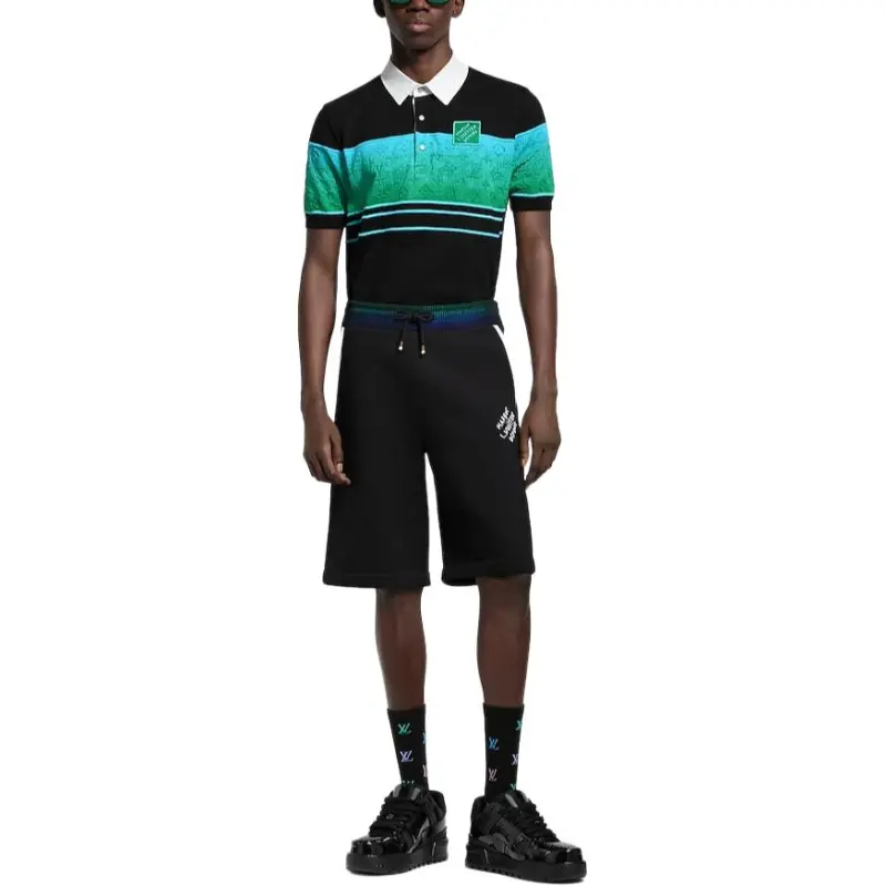 LOUIS VUITTON SS25 Polo Shirt Men's Black-2