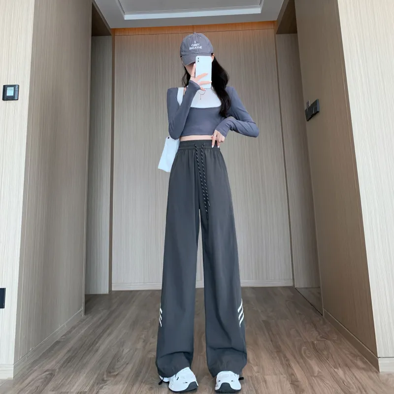 Ordifen Draped Sports Casual Pants Women's-7