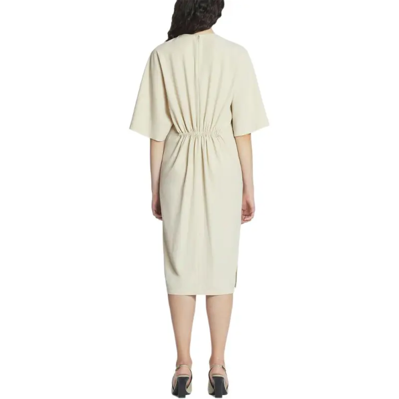 Lanvin Satin Drawstring Waist Dress-3