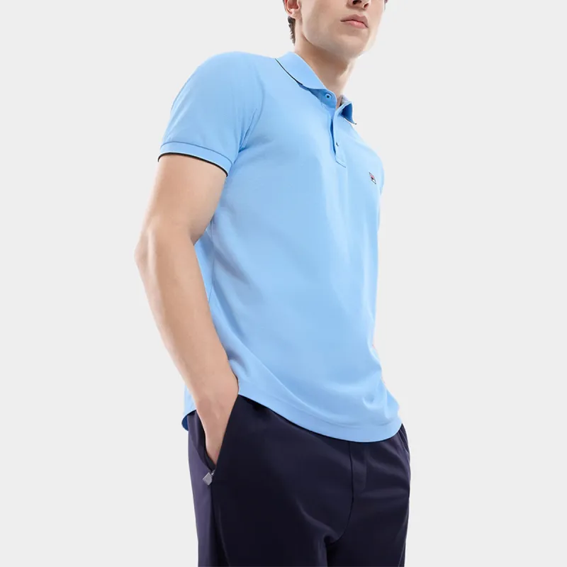FILA Polo Shirt Men's Light Bright Blue-2