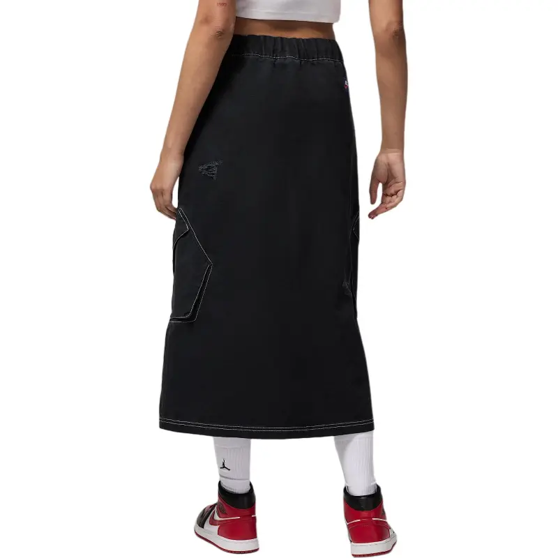 Jordan AirCHICAGO SS25 Casual Long Skirt Women's Black-1