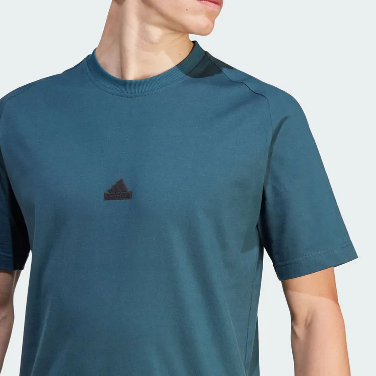 Adidas Z.N.E. Collection T Shirts Men Arctic Ocean Blue-4
