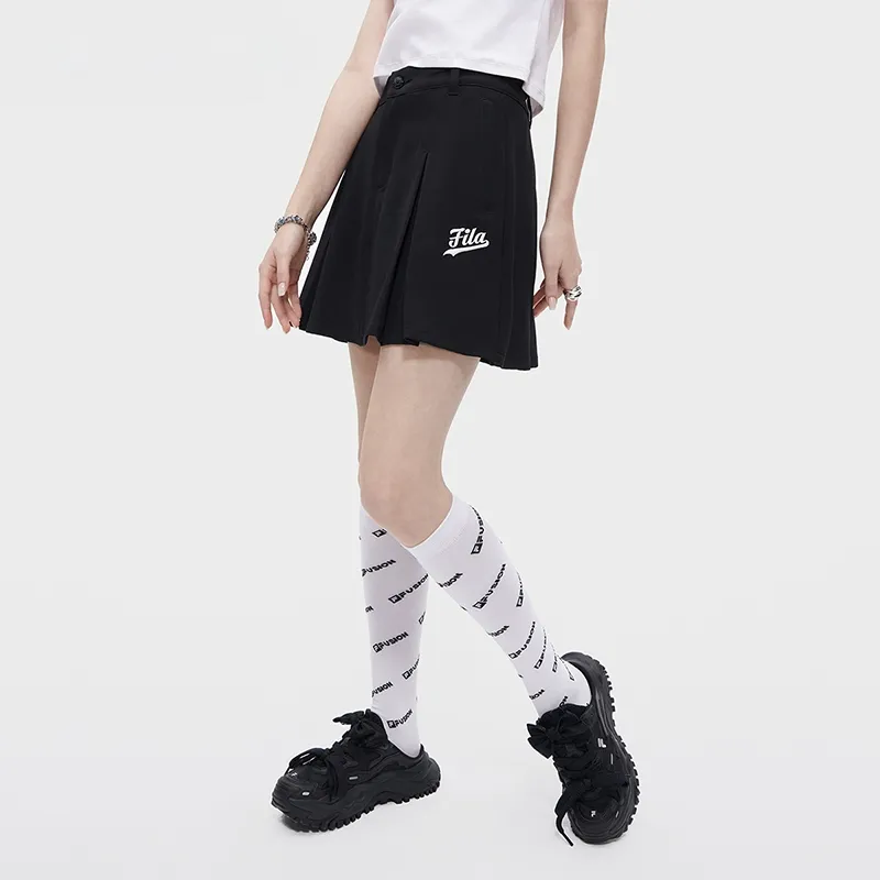 FILA FUSION BASEBALL Series Casual Short Skirts Women's Black-4