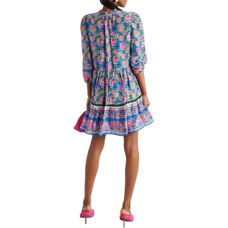 VERONICA BEARD Hawken Floral-print Silk Dress-3
