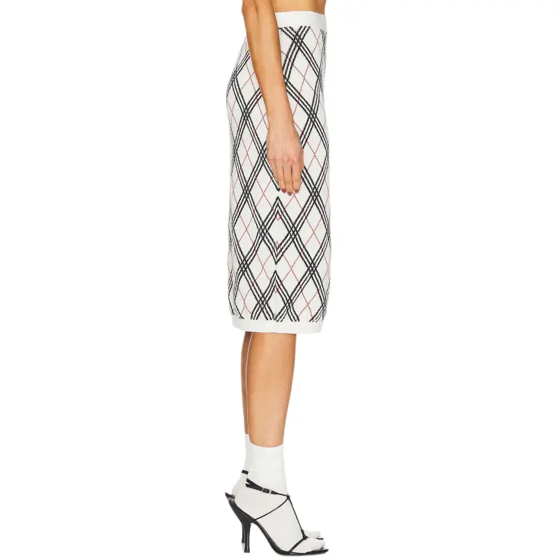Burberry Casual Long Skirt Women's White-3