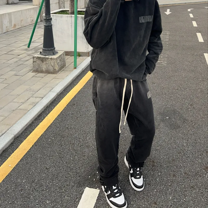Askyurself Sweatpants Unisex Black-4
