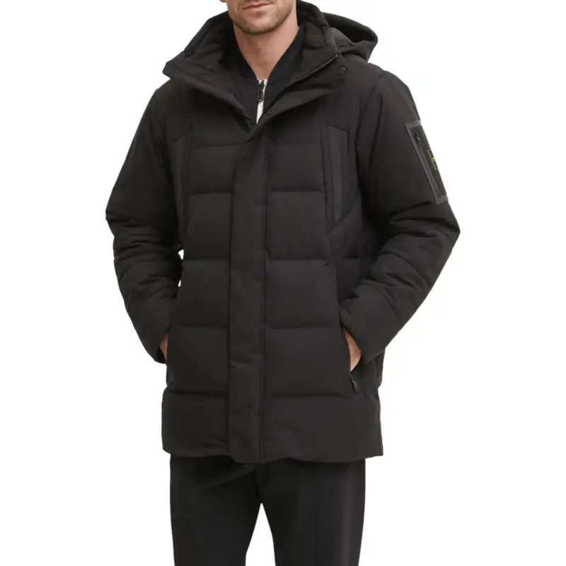 HUGO BOSS Logo Patch Hooded Parka-3