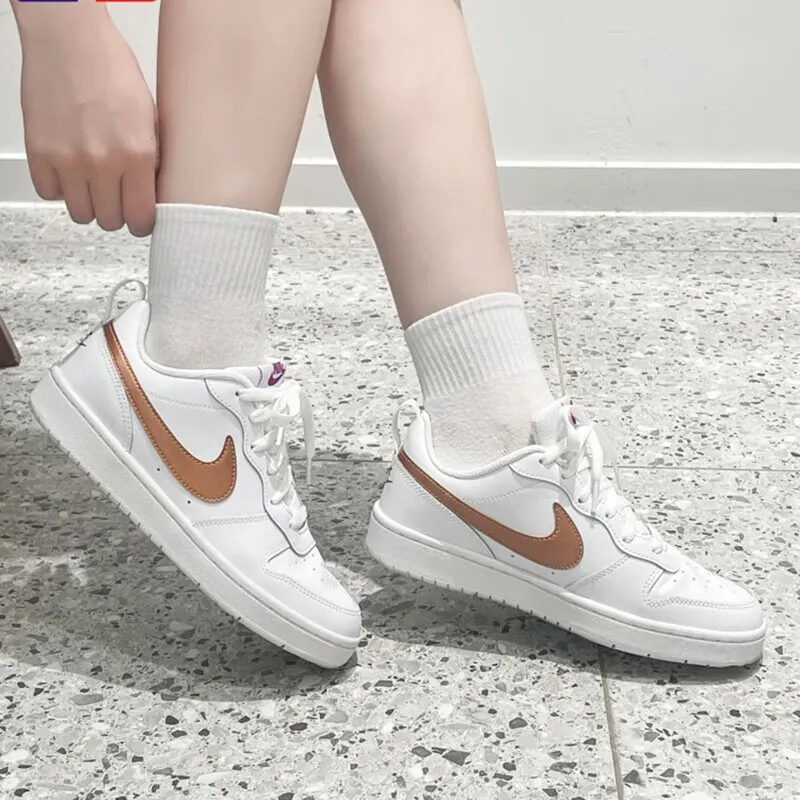 Nike Court Borough Low 2 SE 'White Metallic Copper' GS-4