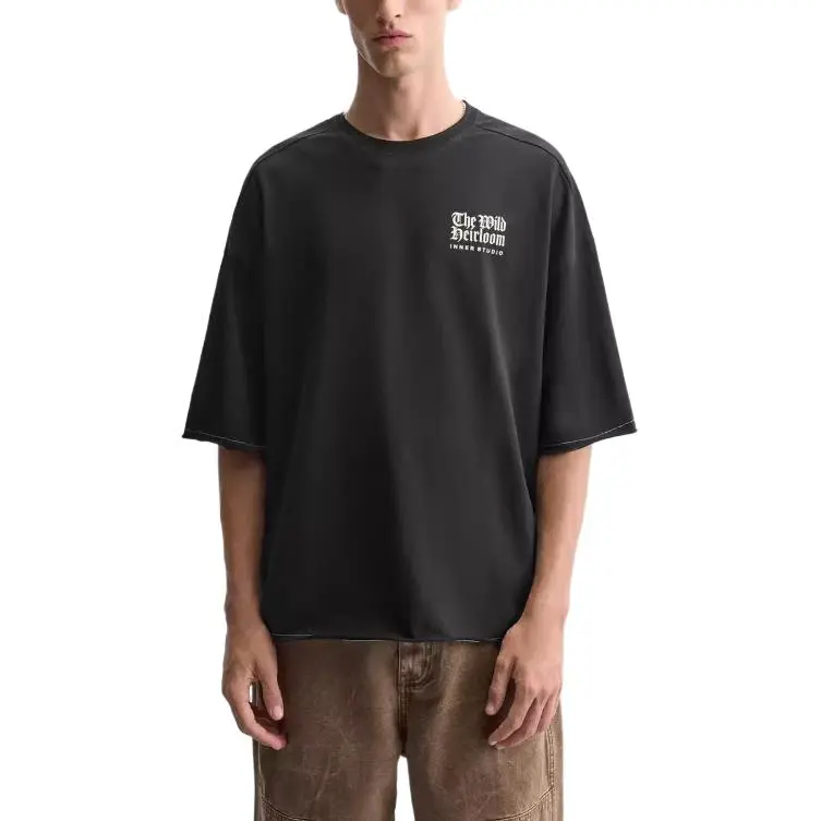 ZARA T Shirts Men Black-5