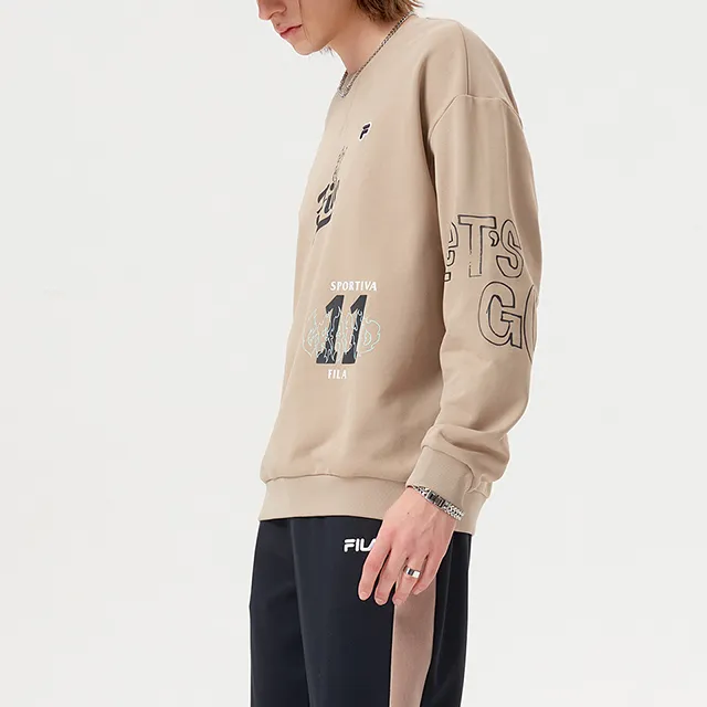 FILA FUSION Sweatshirts Men Antler Khaki-5