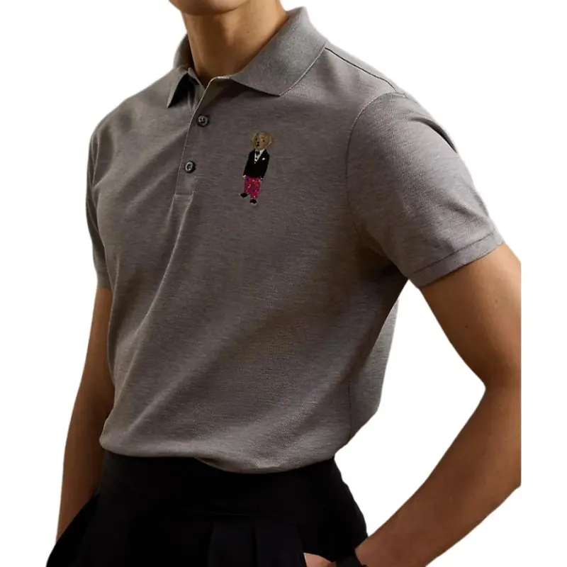 Ralph Lauren Purple Label Polo Shirt Men's Gray-4