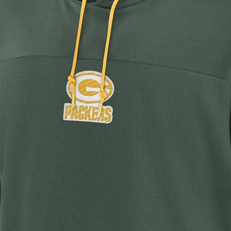 Nike Green Bay Packers Sideline Jersey Men's Nike Dri-FIT Nfl Pullover Hoodie-2