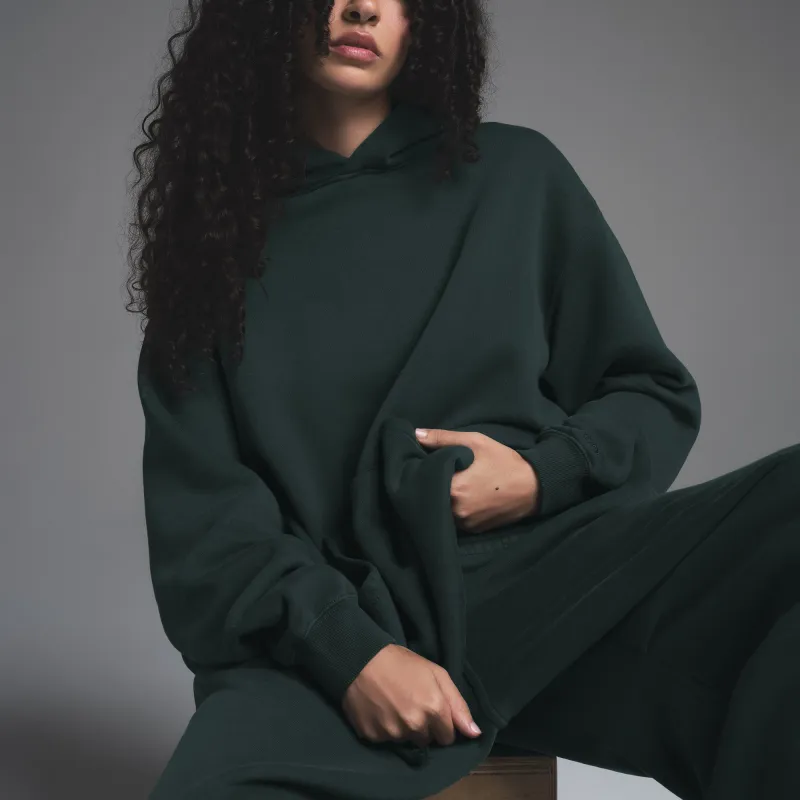 SKIMS FW24 VINTAGE FLEECE OVERSIZED HOODIE Sweatshirt Women's CYPRESS/Cypress Green-1
