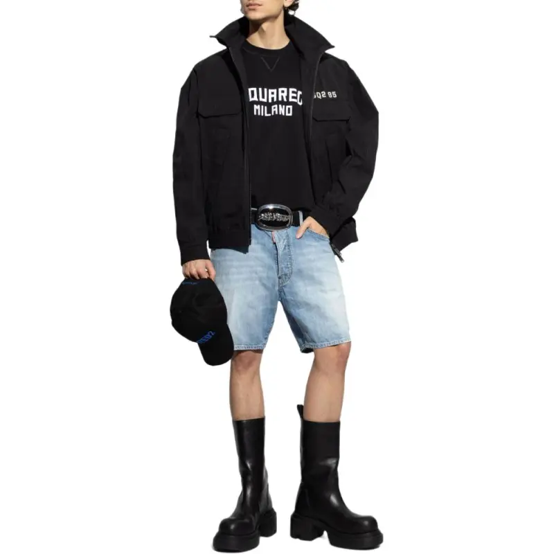 DSQUARED 2 Logo Printed Zipped Bomber Jacket-1