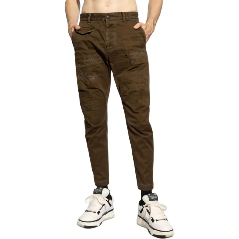 DSQUARED 2 Mid Rise Distressed Sim Cut Trousers-2
