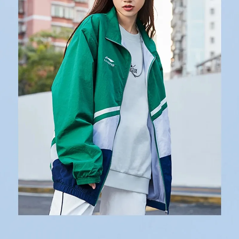 LiNing Sports Fashion Collection Jacket Fall Unisex Green-3