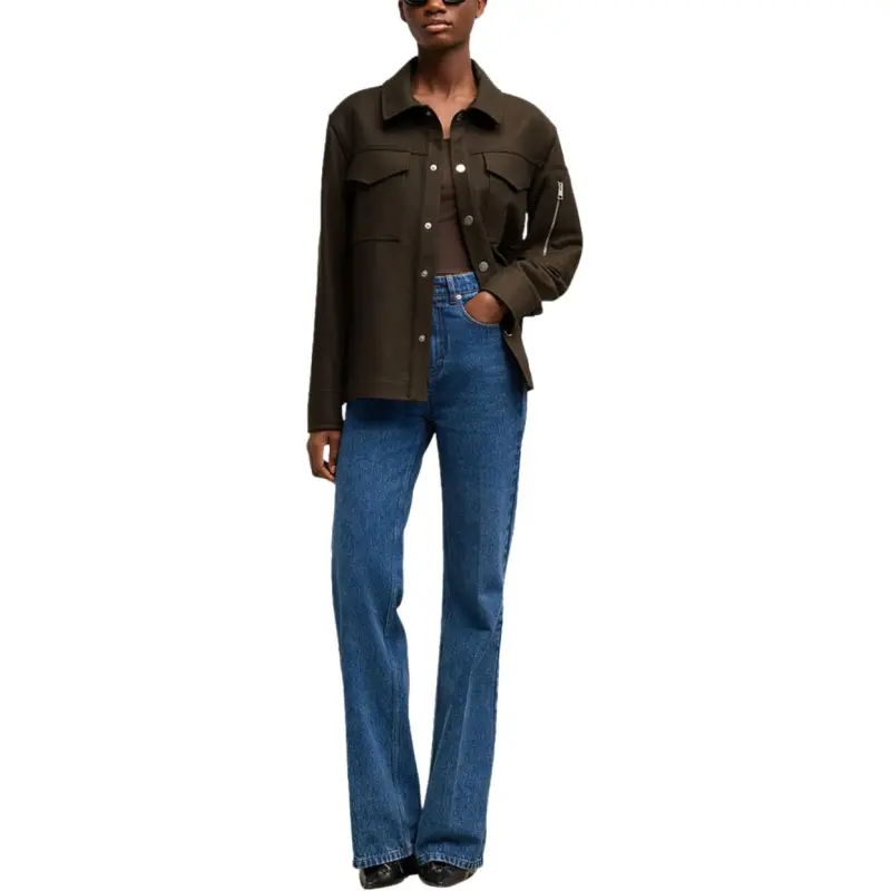 AMIPARIS Button up Wool Shirt Jacket-1