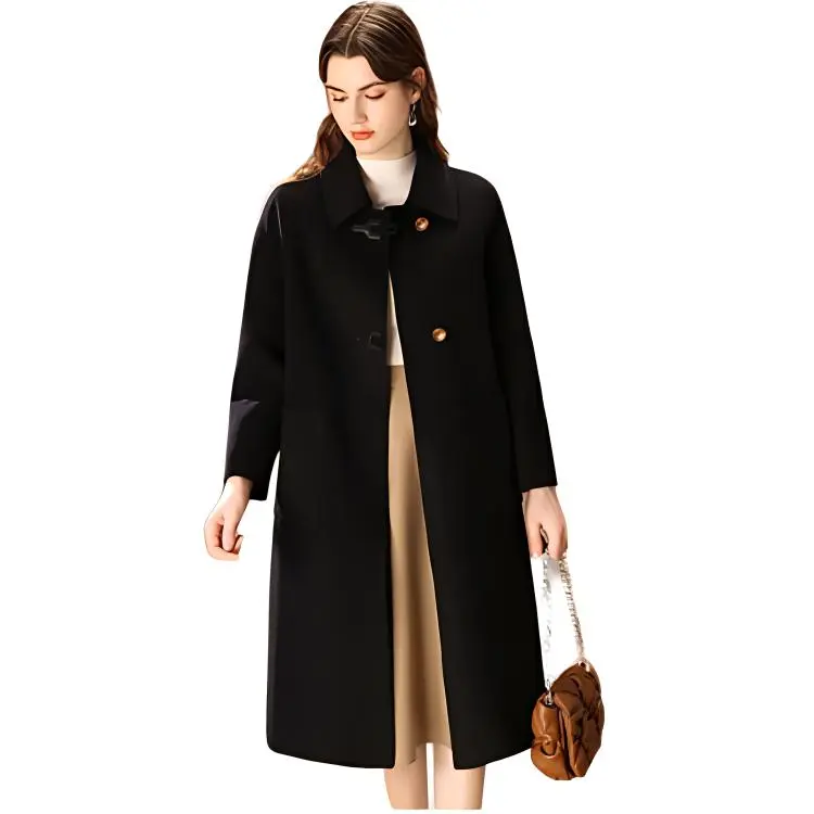 FENHONGMALI Coats Women's Black-3